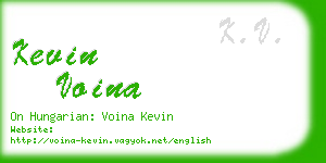 kevin voina business card